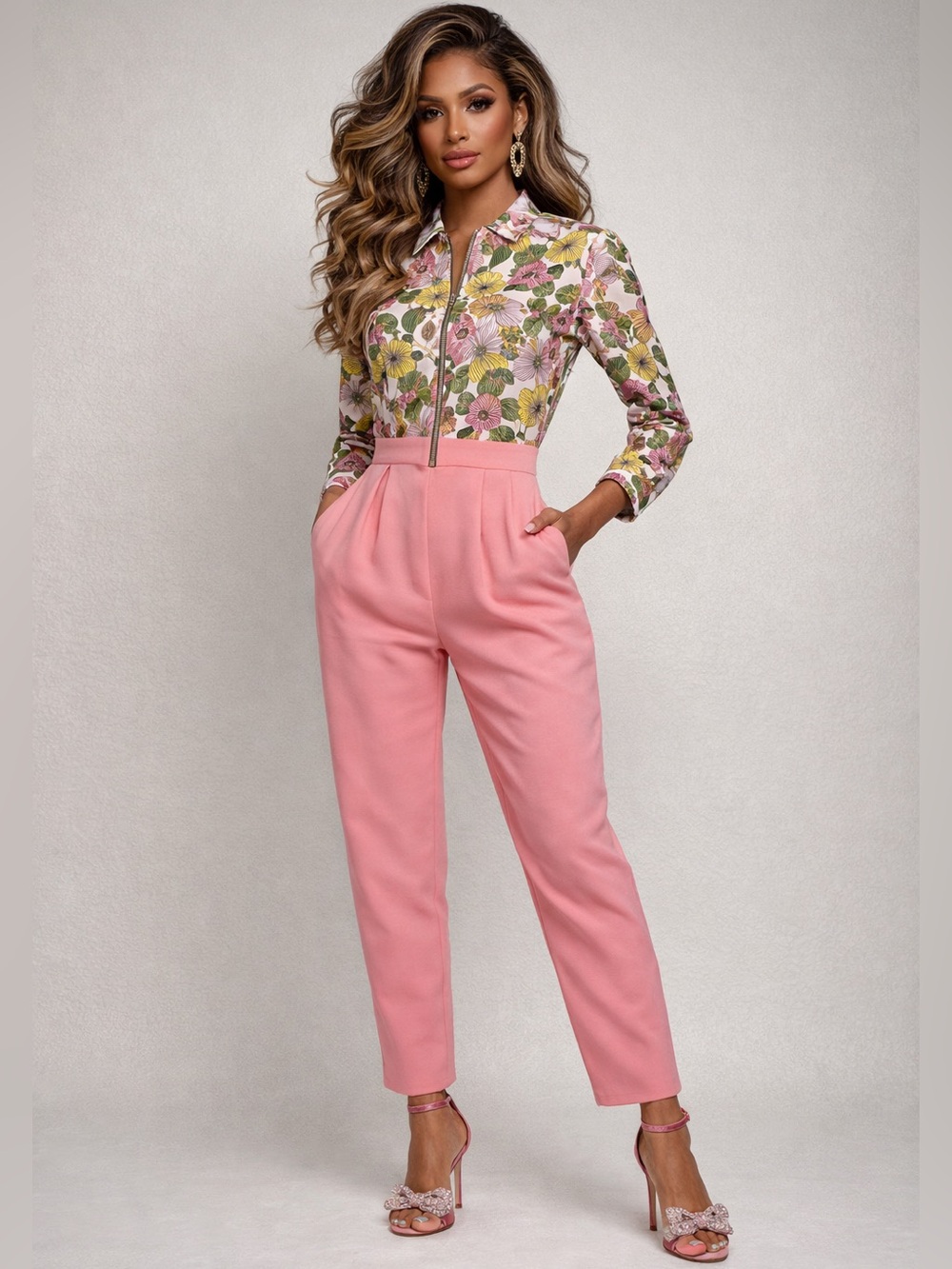 Tuckernuck Wildflower Fields Adalie Jumpsuit 4 Pink Floral Quiet Luxury NWT